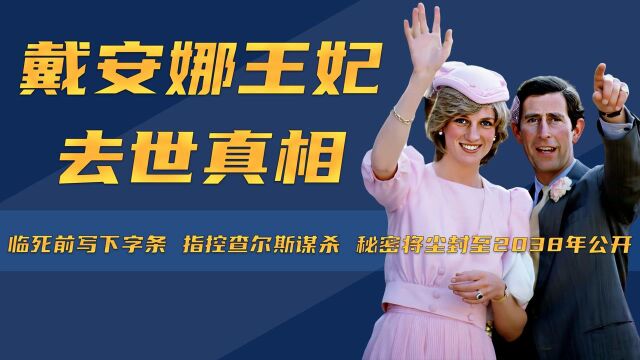 戴安娜去世真相要揭开了?生前绝笔指向丈夫,一切皆因保姆而起