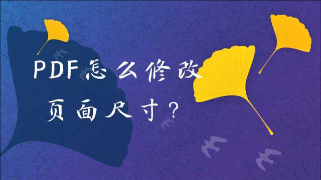 PDF怎么修改页面尺寸?