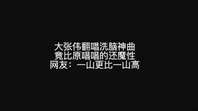 大张伟翻唱洗脑神曲,竟比原唱唱的还魔性,网友:一山更比一山高