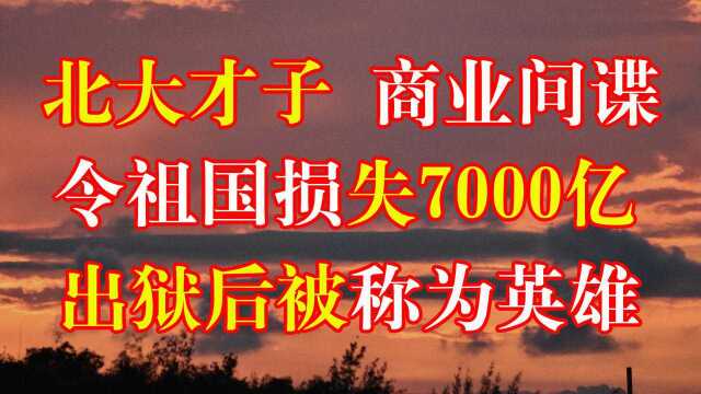 北大“间谍”让中国损失7000亿,入狱8年,出狱后被称“英雄”?