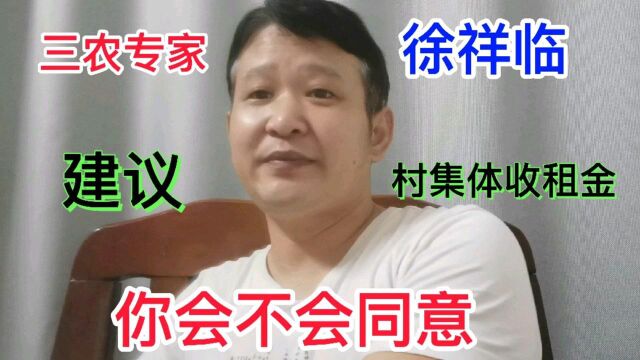 三农专家徐祥临,建议村集体向农民收取承包费,你同意吗