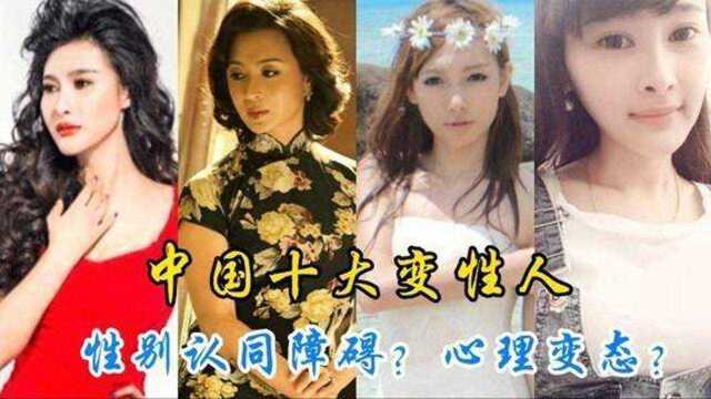 中国十大变性美女,走女人的路,让女人无路可走?