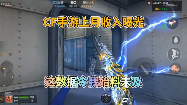 CF手游上月收入曝光!