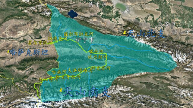 伊犁河流淌在“塞外江南”伊犁地区的河流,从雪山到沙漠的全程