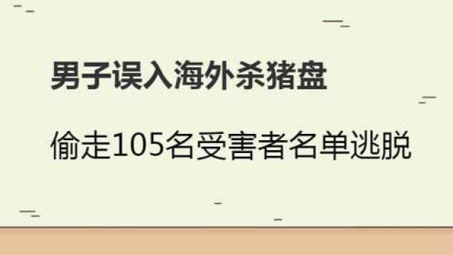 男子误入海外杀猪盘,偷走105名受害者名单逃脱