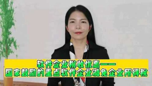 国家鼓励的重点软件企业减免企业所得税