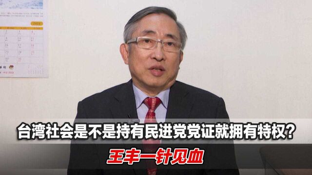 台湾社会是不是持有民进党党证就拥有特权?王丰一针见血