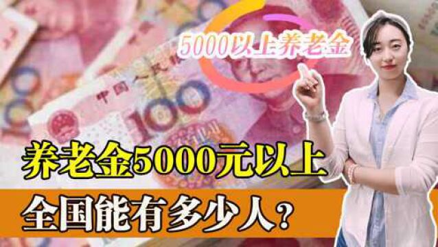 在全国上亿退休老人中,养老金超过5000元的能有多少人?占比多吗