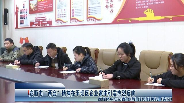 安顺市“两会”精神在平坝区企业家中引发热烈反响