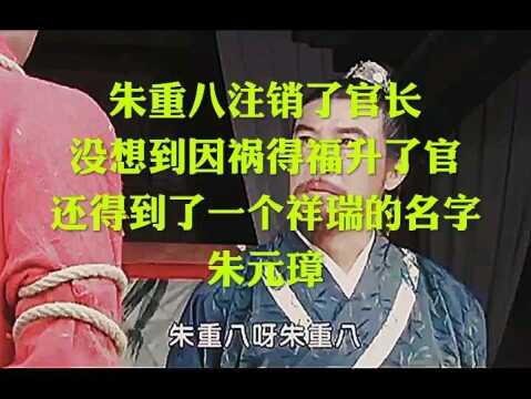 朱重八注销了官长,没想到因祸得福封官,还得到了一个祥瑞的名字朱元璋.