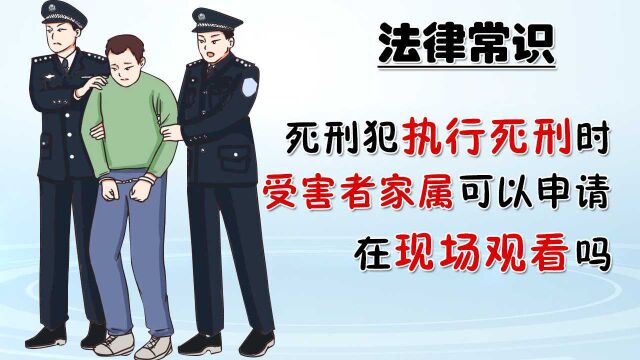 死刑犯执行死刑时,受害者家属可以申请在现场观看吗?