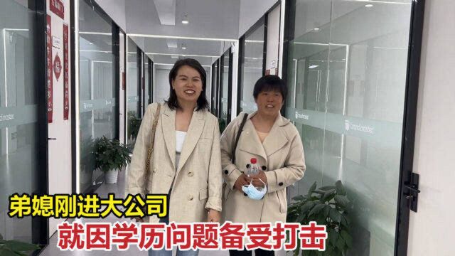 弟媳第一次去大公司工作,就因没学历备受打击,发誓让孩子多读书