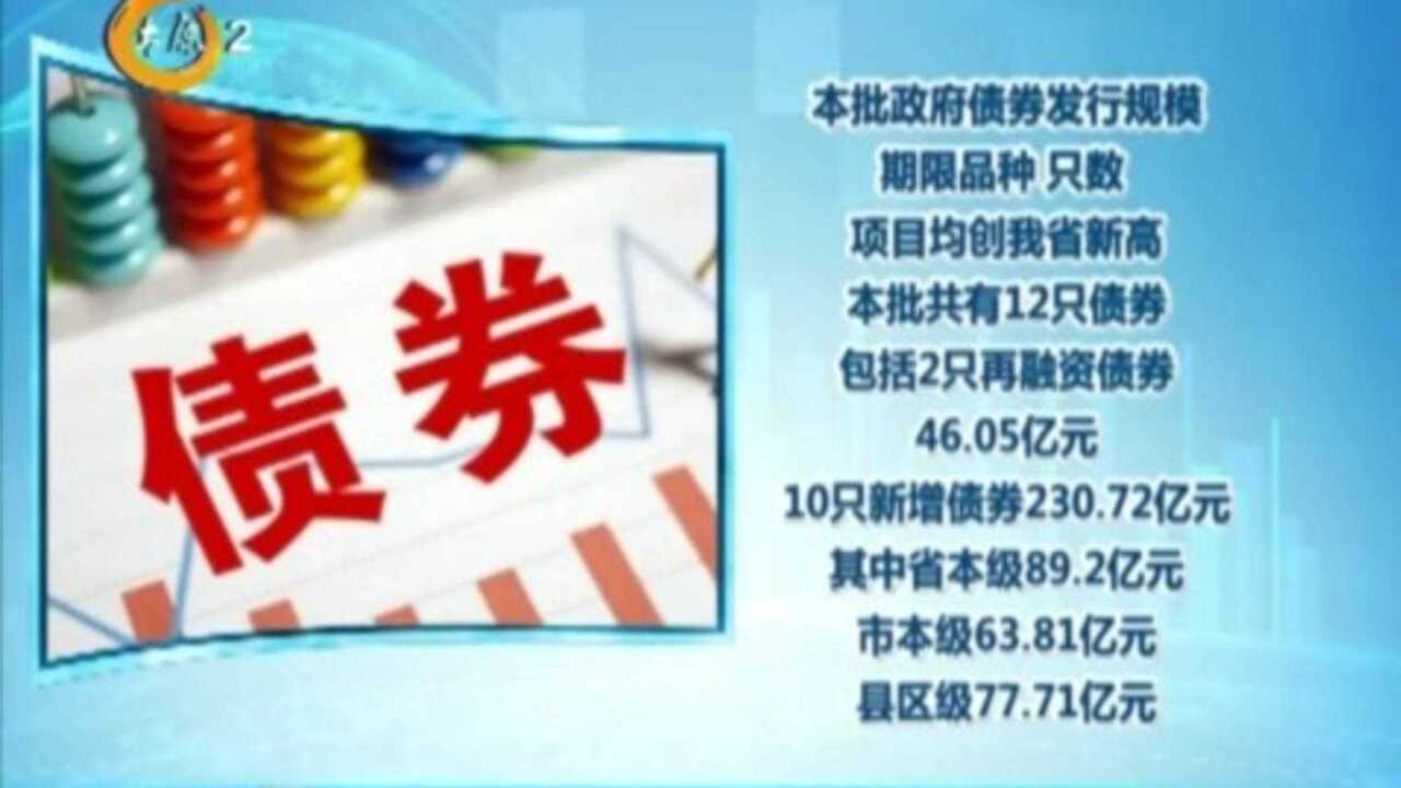 山西省将发行年内第二批政府债券