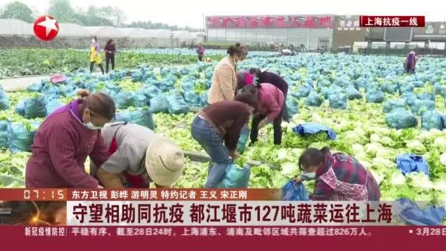 守望相助同抗疫 都江堰市127吨蔬菜运往上海