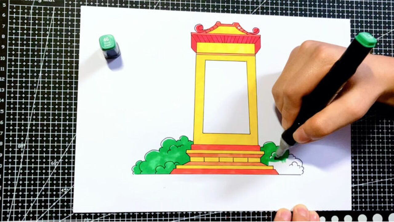 卡通简笔画烈士纪念碑画法第三款,收藏备用