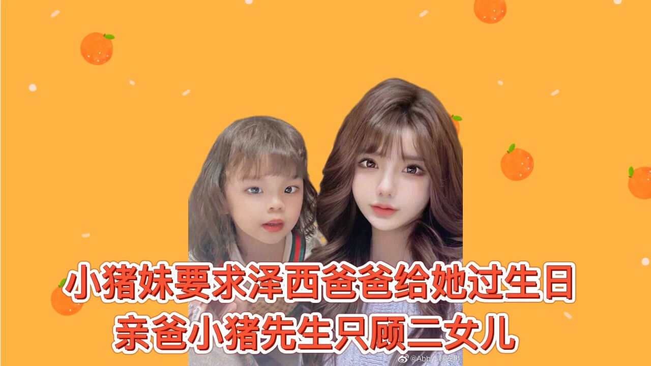 小猪妹要求泽西爸爸给她过生日,亲爸小猪先生只顾二女儿,兜儿评论区