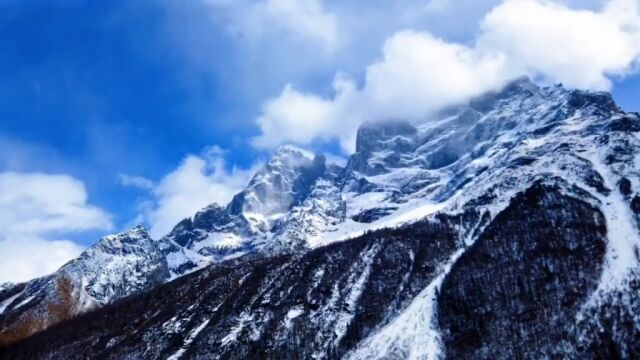 雪山高原 夏日晴空 山川湖泊 大自然风景 旅拍 (92)