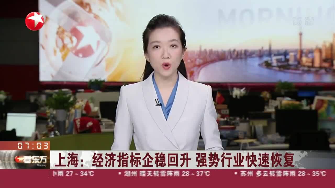 上海:经济指标企稳回升 强势行业快速恢复