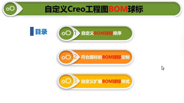 自定义ProE与Creo工程图BOM球标