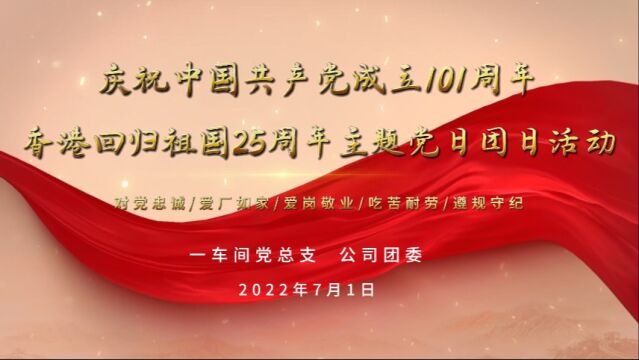 北方稀土冶炼分公司(华美公司)一车间庆祝中国共产党成立101周年暨香港回归25周年主题党日团日活动