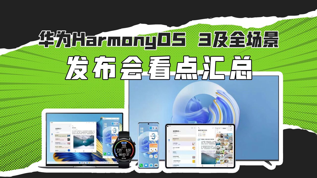 华为HarmonyOS 3及全场景发布会看点汇总,信息量太大了!