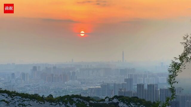 陷入温柔暮色里!成都龙泉山落日绝美