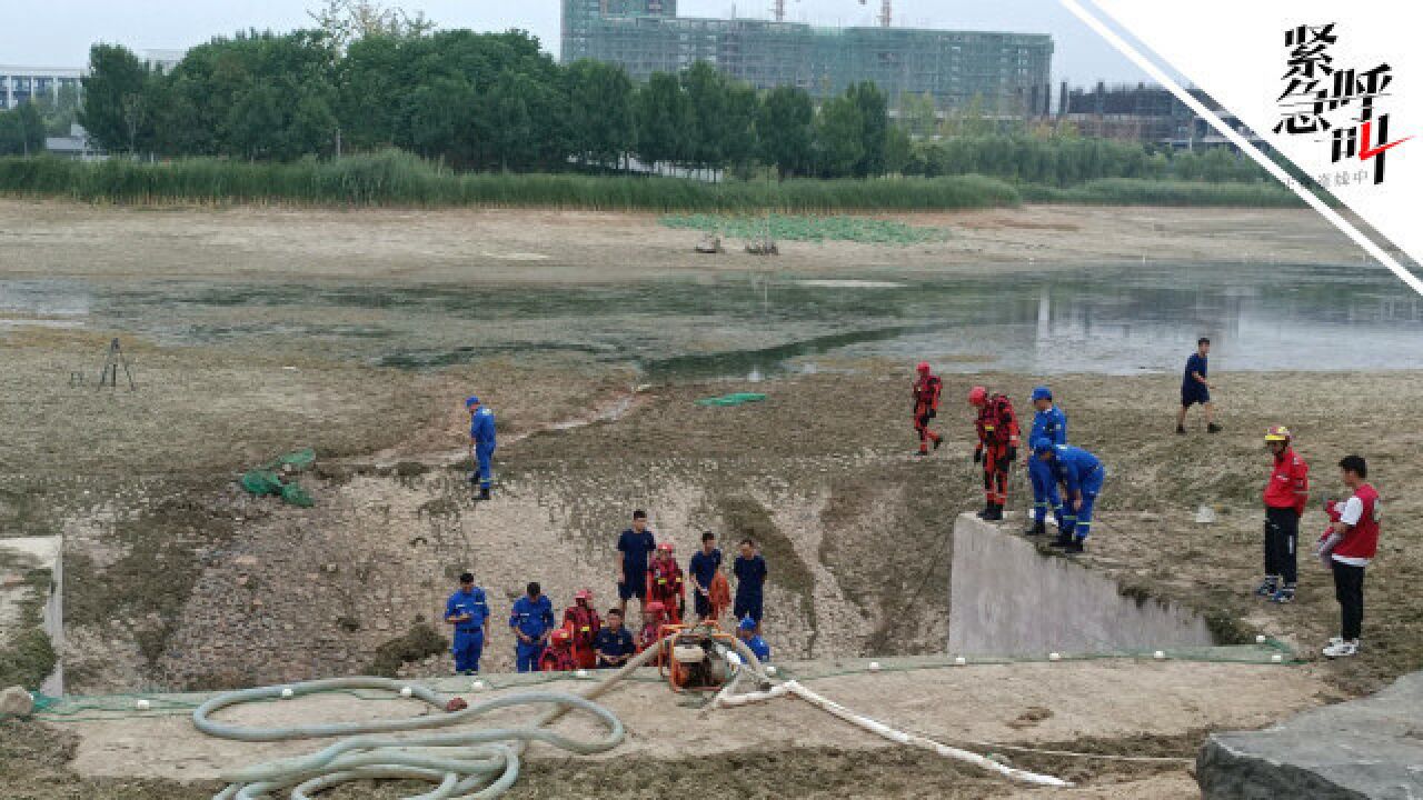 河南汝州抽干湖水抓“怪鱼”仍在进行 网络售卖最低几元一条