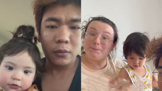 中美混血女儿颜值超高,看到爸爸长相众人乐了:还好没遗传到!