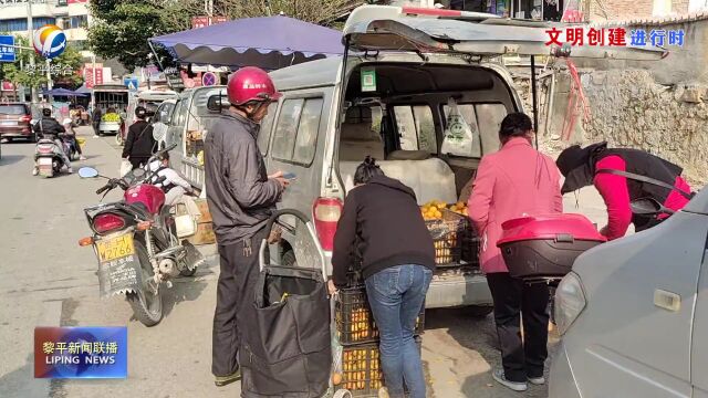 正阳街沿街公共停车位被货车占用 摆摊经营问题亟需解决