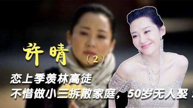 许晴恋上季羡林高徒,不惜做小三拆散家庭,今50岁无人娶 2