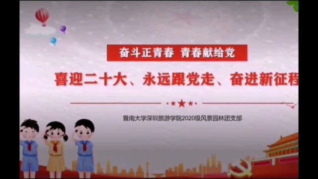 暨南大学深圳校区2020级风景园林专业主题团日活动