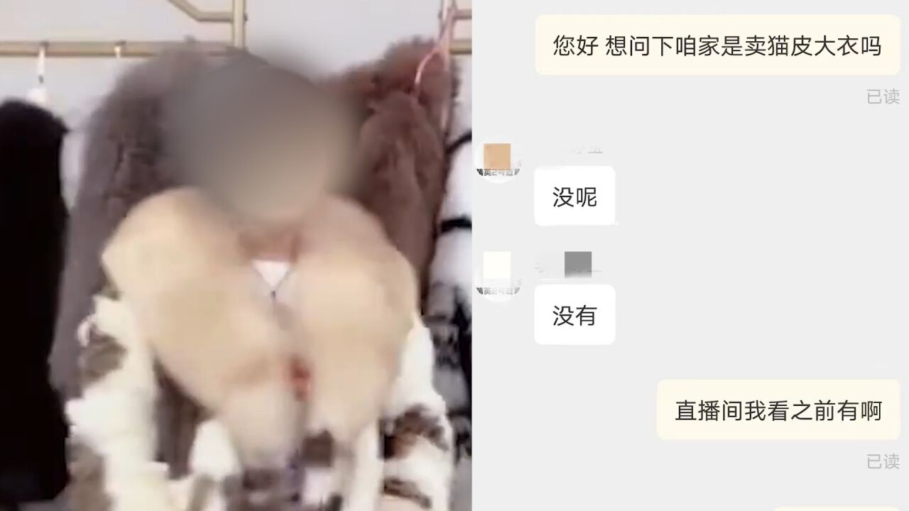 网曝淘宝一直播间卖猫皮大衣,平台客服:不支持售卖,举报后会核实处理