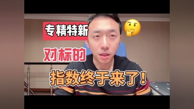 专精特新对标的科技指数,终于来了!像天使投资人一样投资 #理财 #基金 #指数基金 #股市 #专精特新