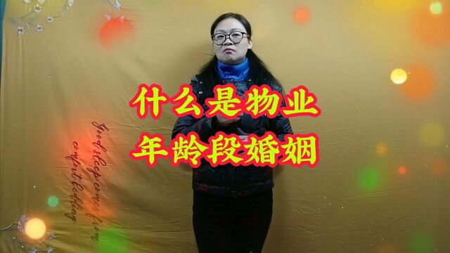 什么是物业?说一下各年龄段的婚姻状况怎样?