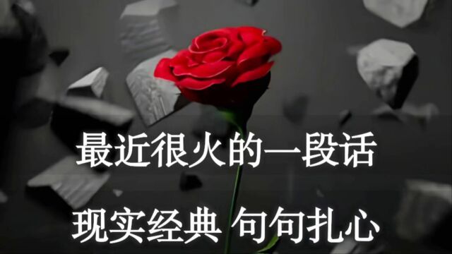 现实经典句句扎心