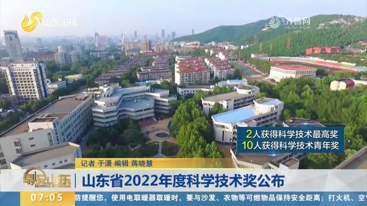 山东省2022年度科学技术奖公布,李娜等10人获得科学技术青年奖