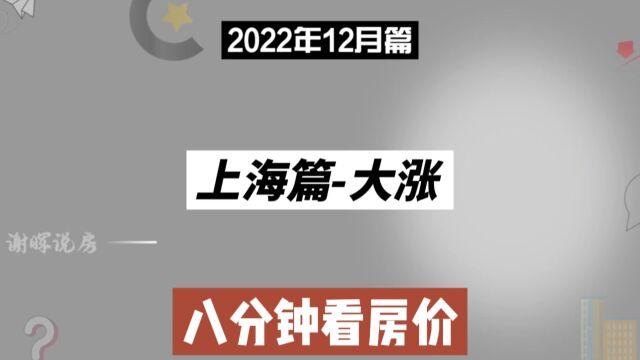 上海篇大涨,八分钟看房价走势(2022年12月篇)