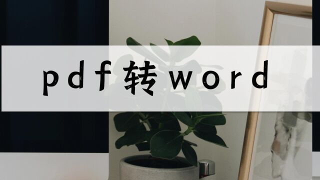 如何给PDF转WORD?来试试这个简单教程