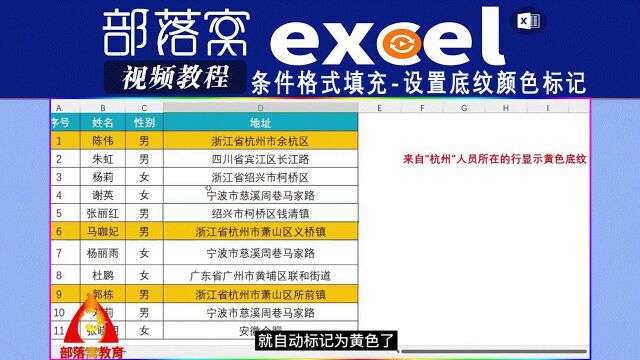 excel条件格式填充视频:设置底纹颜色标记