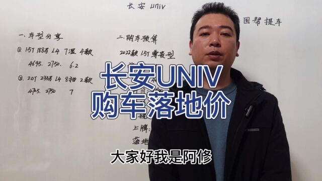 年轻人的一款轿跑,长安univ价格不再坚挺,univ购车预算