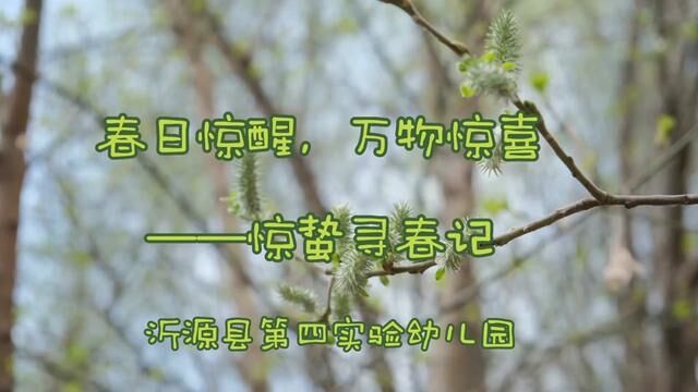 【春日惊醒,万物惊喜——惊蛰寻春记】【沂源县第四实验幼儿园 齐红霞 曹光洋 审核:公海英 杨敏 发布:翟斌 王晓洁