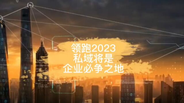 领跑2023,私域将是企业必争之地