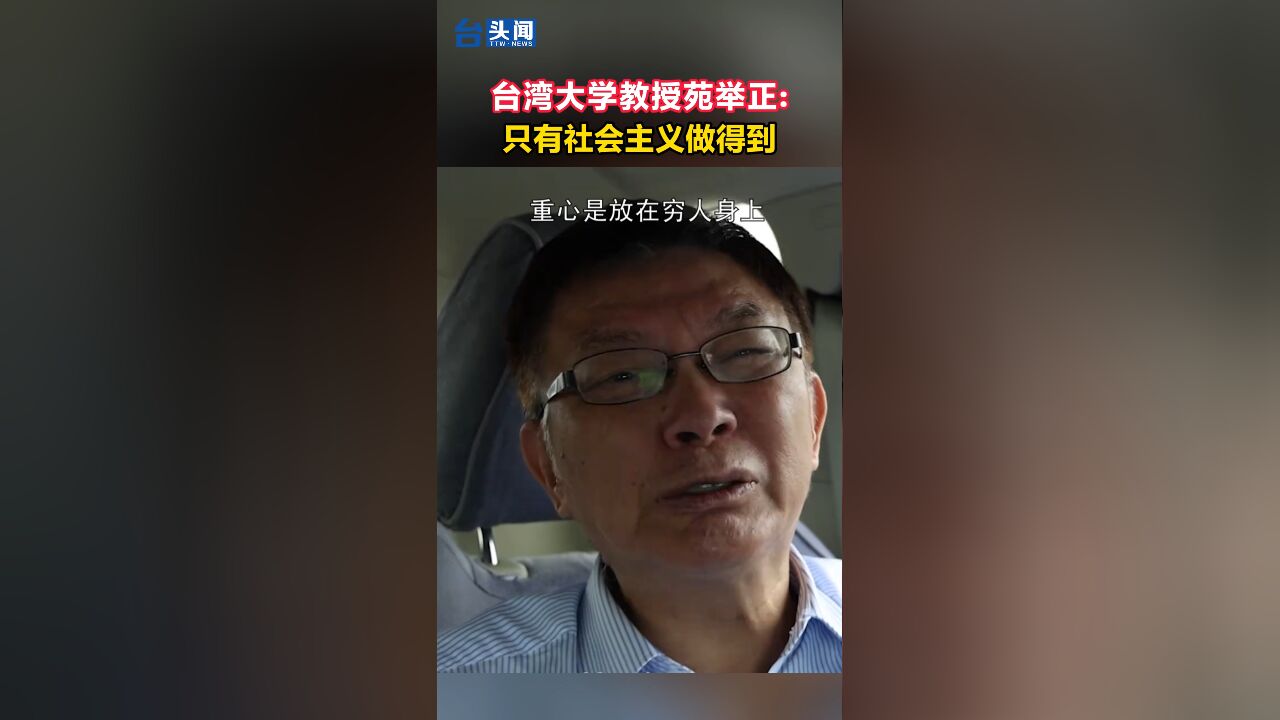 台湾大学教授苑举正:只有社会主义做得到