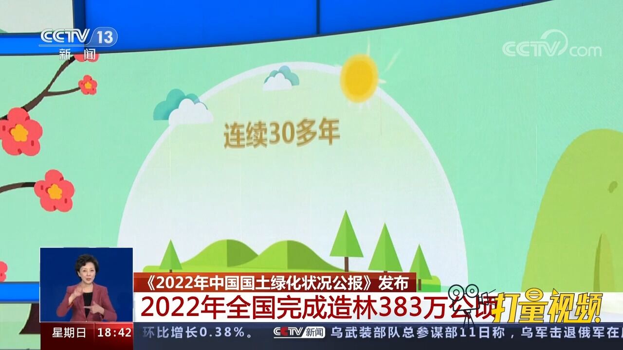 《2022年中国国土绿化状况公报》发布,全国森林覆盖率达24.02%