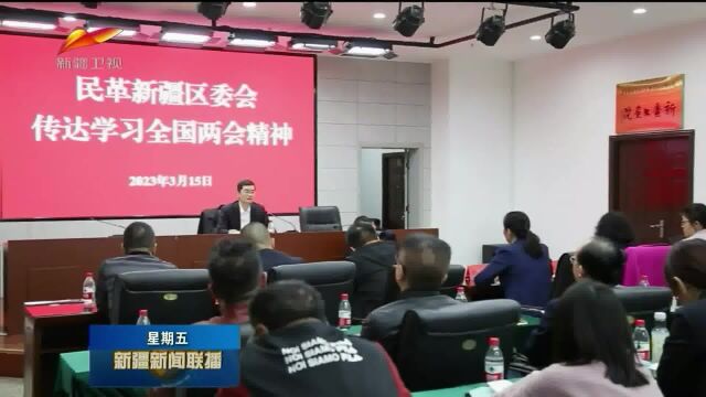 新疆民革传达学习2023全国两会精神