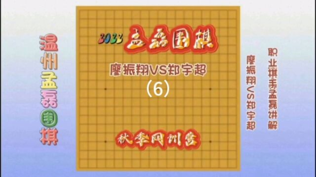 温州孟磊围棋网训营廖振翔VS郑宇超6职业棋手孟磊讲解