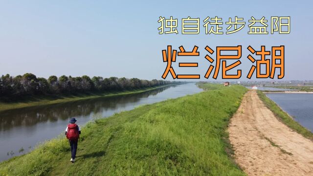 独自徒步益阳烂泥湖,环湖约19公里,一个人在面包车里车中泊