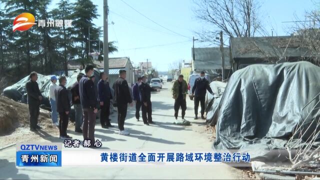 青州市黄楼街道全面开展路域环境整治行动