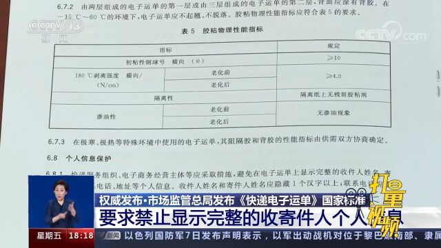 市场监管总局:要求禁止显示完整的收寄件人个人信息