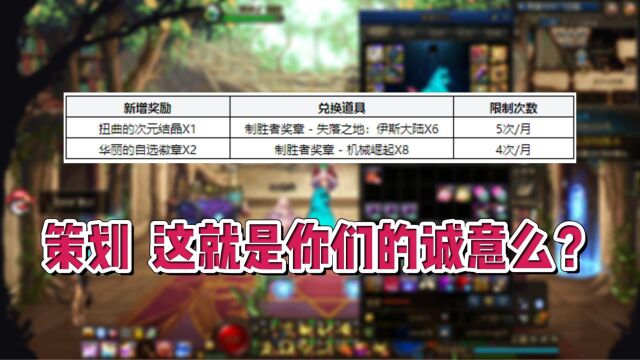 DNF:策划分享4月20日版本优化内容,有诚意,但不多!